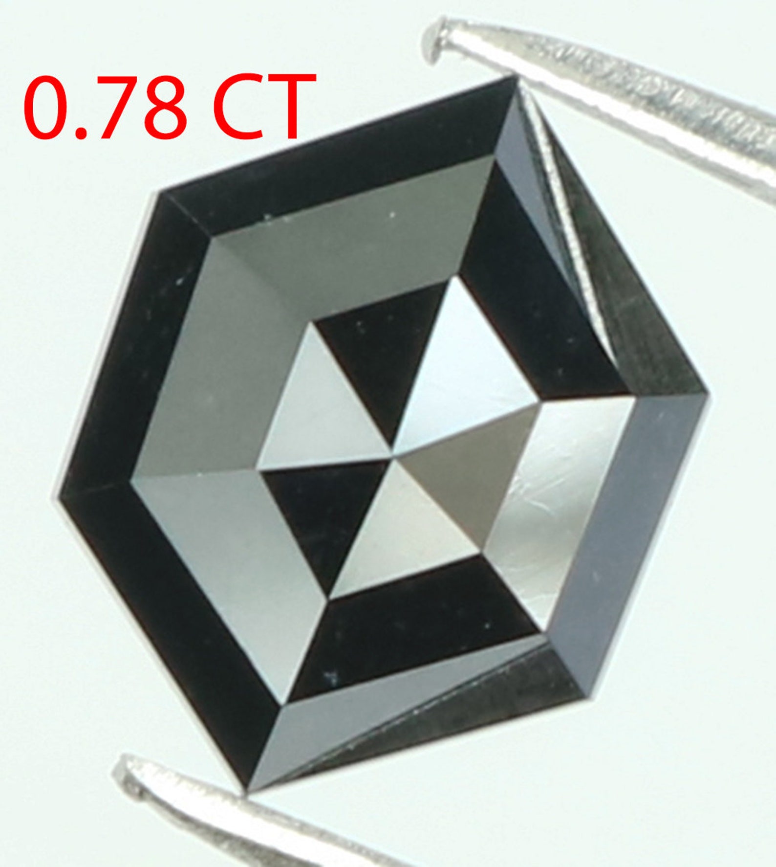 Natural Loose Diamond Hexagon Negro Color I3 Claridad 7.10 MM Etsy