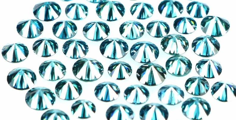 Natural Loose Diamond Round Shape Blue Color SI1 VS1 Clarity Diamond 0.90 to 3.10 MM Natural Round Brilliant Cut Diamond Q32 image 8