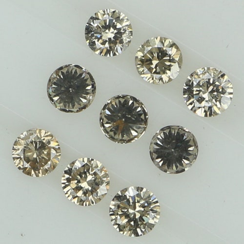 Natural Loose Diamond Round Brown Color SI2 Clarity 9 Pcs shops 0.46 Ct L6559