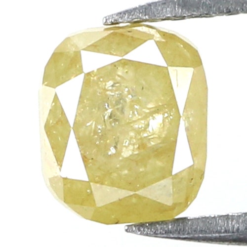 Natural Loose shops Cushion Yellow Grey Color Diamond 1.00 CT 5.70 MM Cushion Shape Rose Cut Diamond L8676