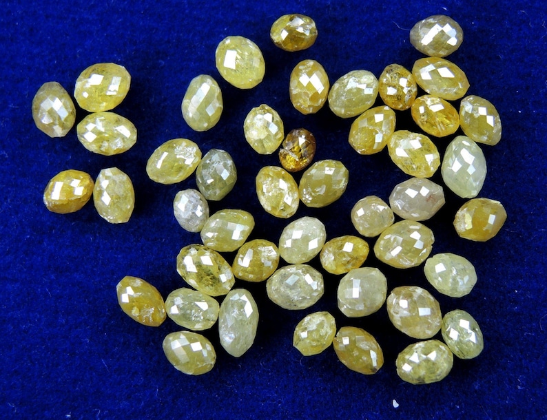Natural loose Diamond Long Drilling Egg Shape Fancy Yellow Color I3 Clarity 1.00 Ct Lot Q56