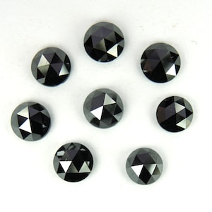 Natural Loose Diamond Rose Cut Round Black Chakri 1 Pcs Scoop 5.00 MM Q43