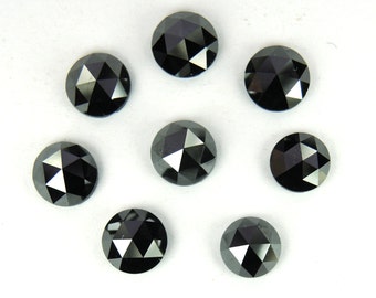 Natürliche Lose Diamant Runde Rose Schnitt Schwarz Farbe I3 Klarheit 6,00 MM 1 Stück Q44