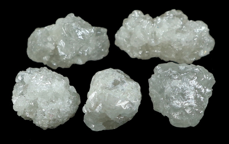 Carat Q96 Natural Loose Diamonds Raw Rough Silver Gray I3 Clarity 1 Pcs 1.50