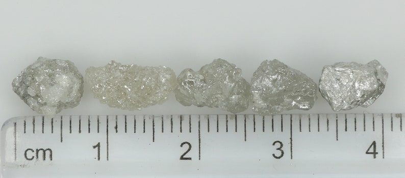 Carat Q96 Natural Loose Diamonds Raw Rough Silver Gray I3 Clarity 1 Pcs 1.50