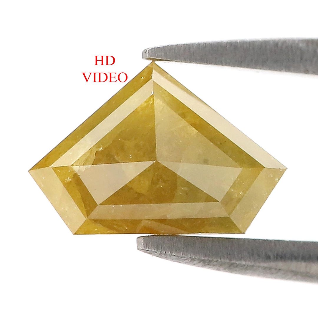 2.04 CT Natural Loose Shield Shape Diamond Yellow Color Shield Cut ...