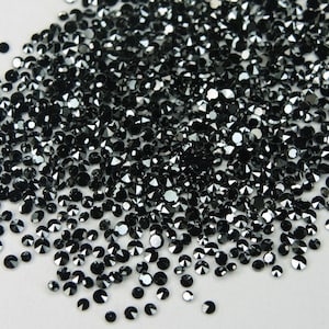 Natural Loose Diamond Round Single Cut Black 0.80 to 1.55 MM 100 Pcs Lot Q09