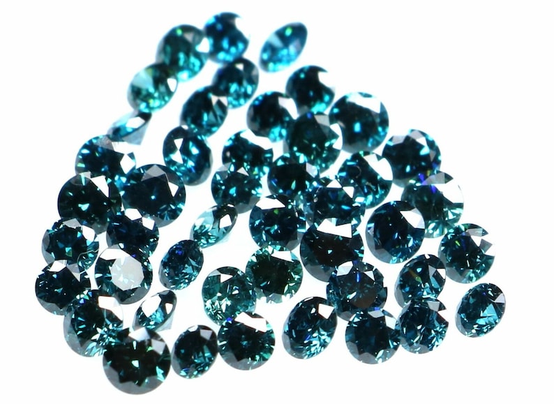 Natural Loose Diamond Round Shape Blue Color SI1 VS1 Clarity Diamond 0.90 to 3.10 MM Natural Round Brilliant Cut Diamond Q32 image 2