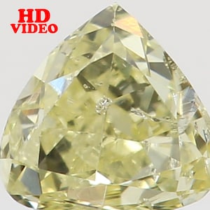 Natural Loose Diamond Heart Yellow Color SI1 Clarity 3.00 MM 0.14 Ct L6478