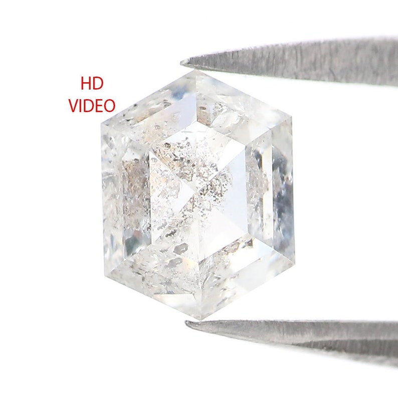 1.08 CT Natural Loose Hexagon Shape Diamond White - G Hexagon Diamond 6 ...