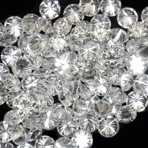 Diamant Brut Naturel 0.19CT Rond - Certificat Inclus, Couleur I-J, Clarté SI2-I2, Neuf Sans Emballage