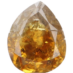 0.24 Ct Natural Loose Diamond Pear Brown Color I1 Clarity 4.10 MM KR1045