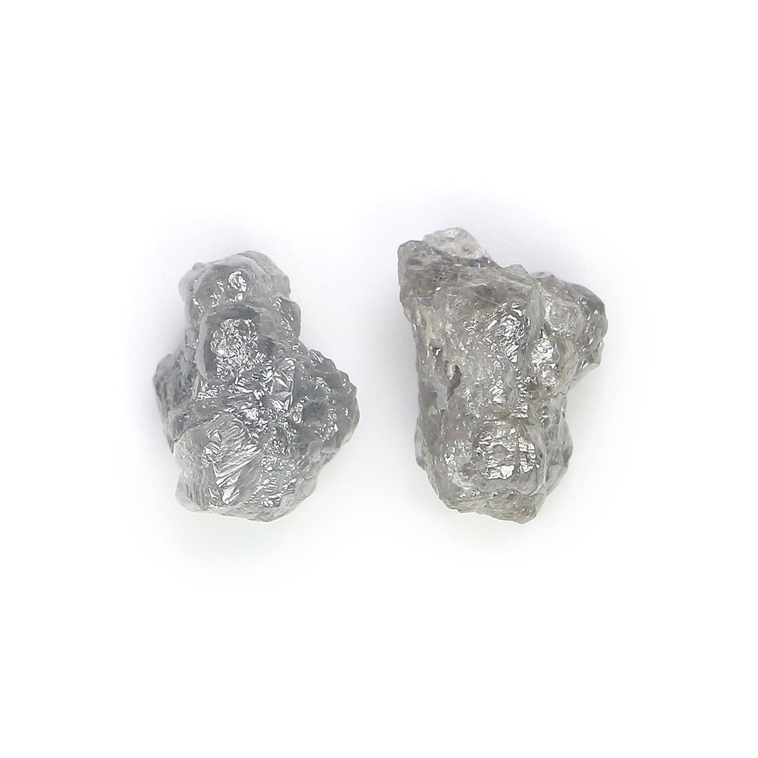 3.40 CT Natural Loose Rough Shape Diamond Grey Color Rough Uncut ...