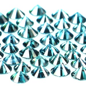 Natural Loose Diamond Round Shape Blue Color SI1 VS1 Clarity Diamond 0.90 to 3.10 MM Natural Round Brilliant Cut Diamond Q32 image 6