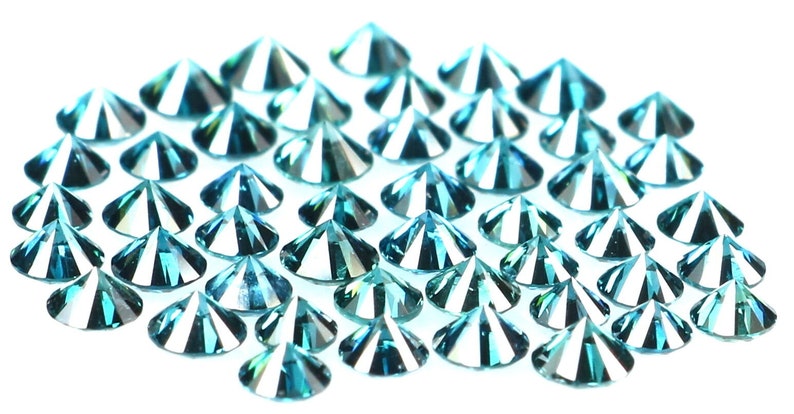Natural Loose Diamond Round Shape Blue Color SI1 VS1 Clarity Diamond 0.90 to 3.10 MM Natural Round Brilliant Cut Diamond Q32 image 6
