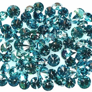 Natural Loose Diamond Round Shape Blue Color SI1 VS1 Clarity Diamond 0.90 to 3.10 MM Natural Round Brilliant Cut Diamond Q32 image 5