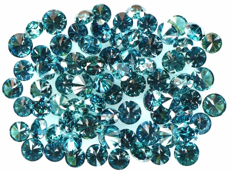 Natural Loose Diamond Round Shape Blue Color SI1 VS1 Clarity Diamond 0.90 to 3.10 MM Natural Round Brilliant Cut Diamond Q32 image 5