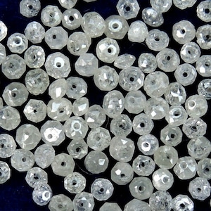 Natural Loose Diamond Round Beads Fancy Ice Gray Color I1 I3 Clarity 1.50 to 3.10 MM 20 Pcs Lot Q51-1