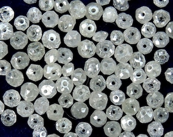 Natural Loose Diamond Round Beads Fancy Ice Gray Color I1 I3 Clarity 1.50 to 3.10 MM 20 Pcs Lot Q51-1