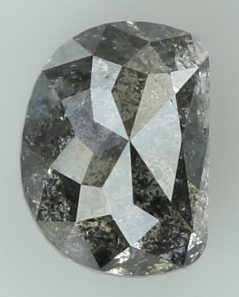 0.85 Ct Natural Loose Diamond Heart Black Grey Color I2 Clarity 6.40 MM N7701