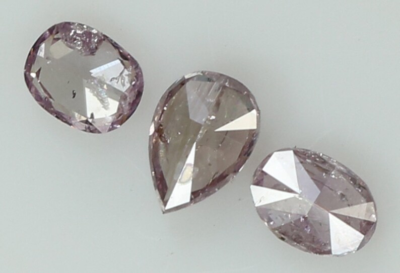 Natural Loose Diamond Mix Shape Pink Color I3 Clarity 3 Pcs 0.34 Ct L7499