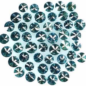 Natural Loose Diamond Round Shape Blue Color SI1 VS1 Clarity Diamond 0.90 to 3.10 MM Natural Round Brilliant Cut Diamond Q32 image 7