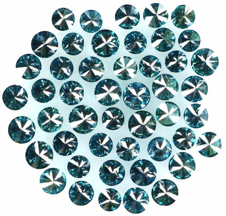 Natural Loose Diamond Round Shape Blue Color SI1 VS1 Clarity Diamond 0.90 to 3.10 MM Natural Round Brilliant Cut Diamond Q32 image 7