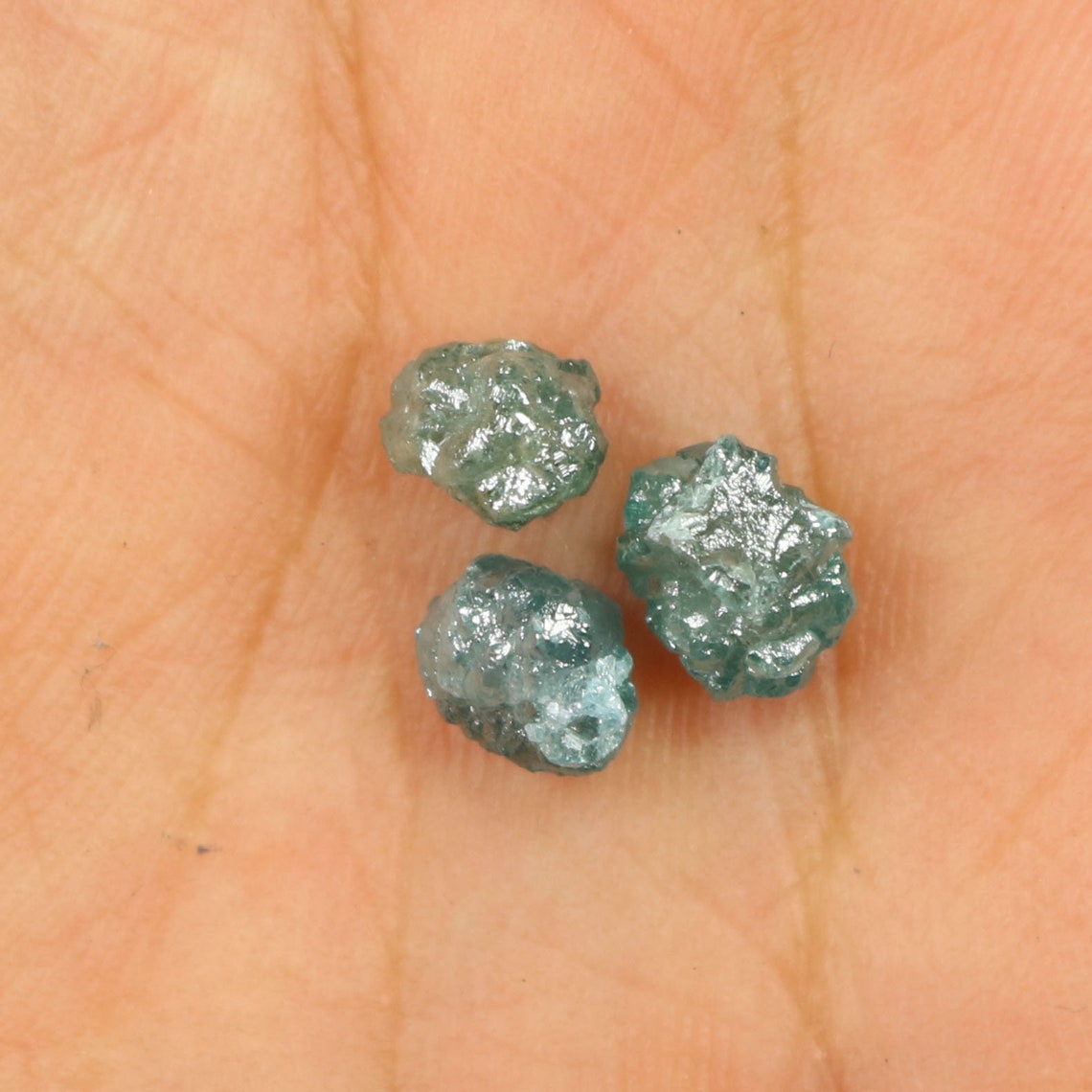 3.13 Ct Natural Loose Diamond Rough Blue Color 3 Pcs L9319 Etsy