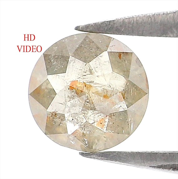 0.63 CT Natural Loose Round Rose Cut Diamond Brown Color