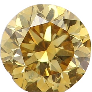 Natural Loose Diamond Round Greenish Yellow Color SI1 Clarity 2.90 MM 0.11 Ct KR651