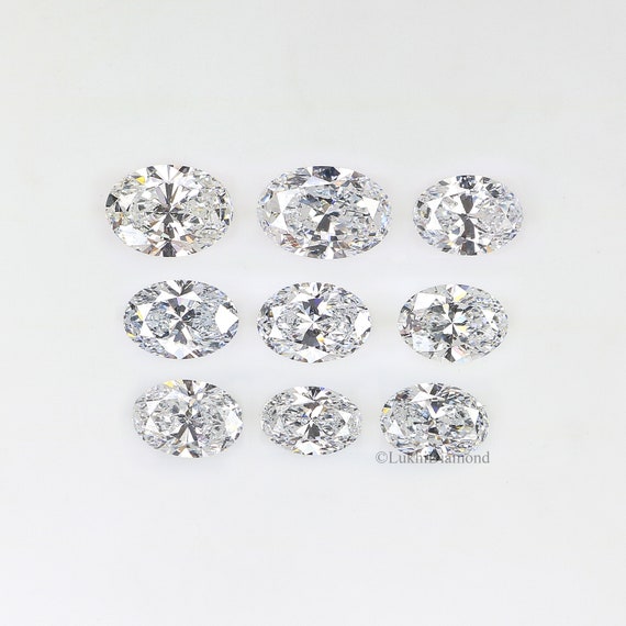 Oval Cut Diamond E/D Color VS Clarity Lab Grown Diamond Lab Created Loose Diamond Oval Shape 4X3/5X3/5.5X3.5/6X4 MM Lab CVD Diamond Q162