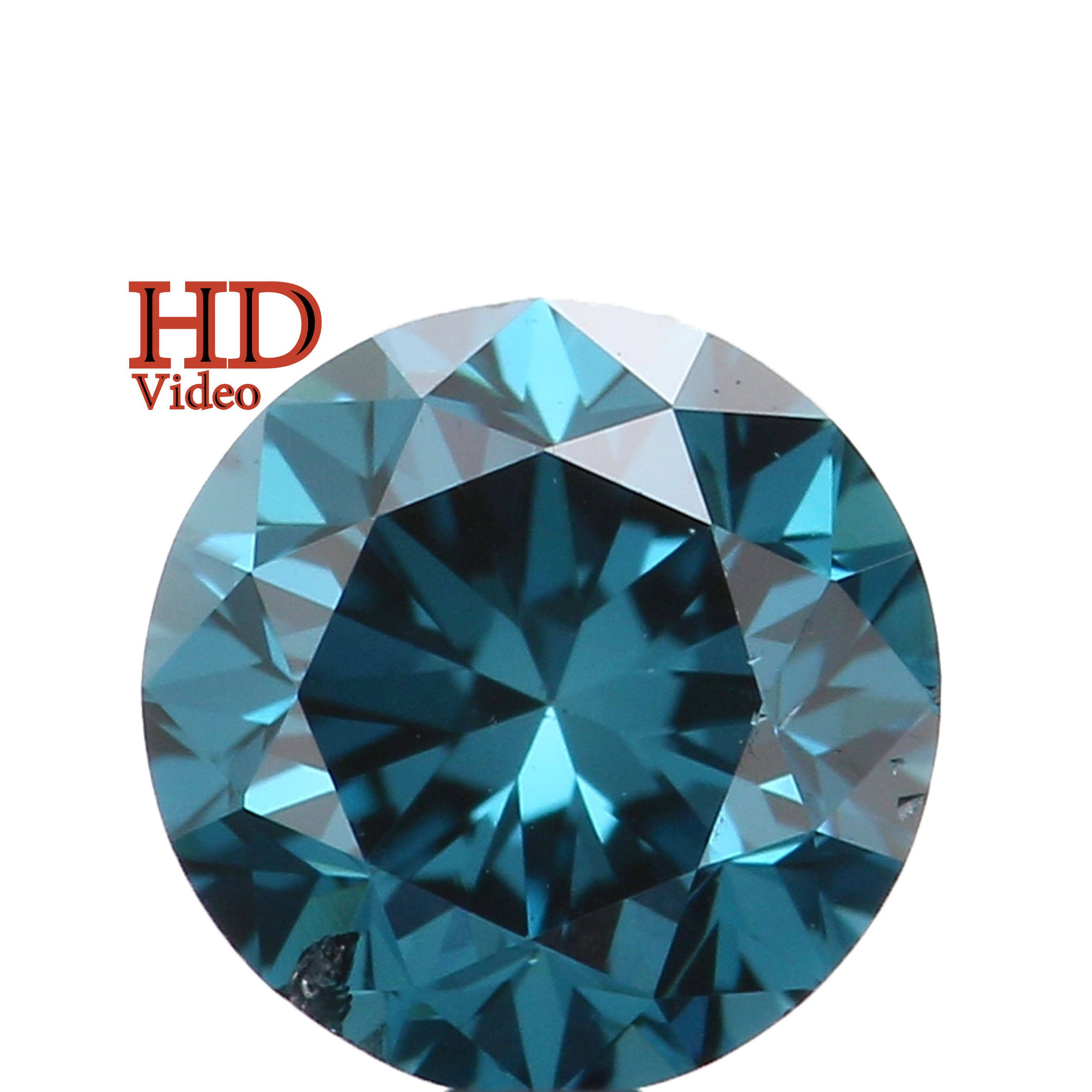 Natural Loose Diamond Round Blue Color SI1 Clarity 4.20 MM Etsy