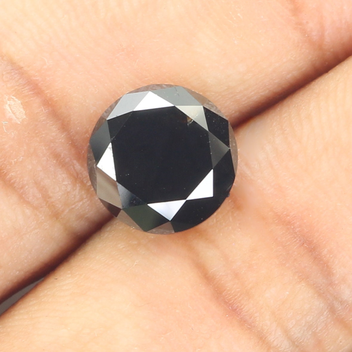 4.23 Ct Natural Loose Diamond Black Diamond Round Diamond Etsy