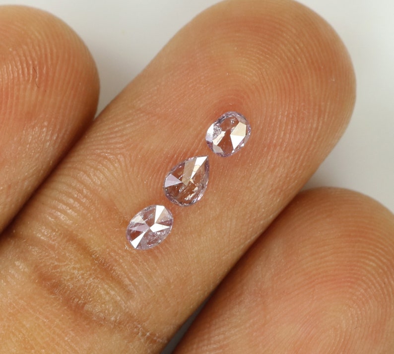 Natural Loose Diamond Mix Shape Pink Color I3 Clarity 3 Pcs 0.34 Ct L7499