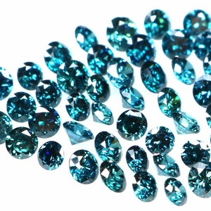 Natural Loose Diamond Round Shape Blue Color SI1 VS1 Clarity Diamond 0.90 to 3.10 MM Natural Round Brilliant Cut Diamond Q32 image 3
