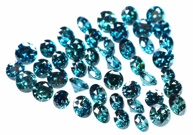 Natural Loose Diamond Round Shape Blue Color SI1 VS1 Clarity Diamond 0.90 to 3.10 MM Natural Round Brilliant Cut Diamond Q32 image 3