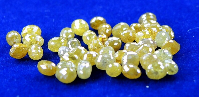 Natural loose Diamond Long Drilling Egg Shape Fancy Yellow Color I3 Clarity 1.00 Ct Lot Q56