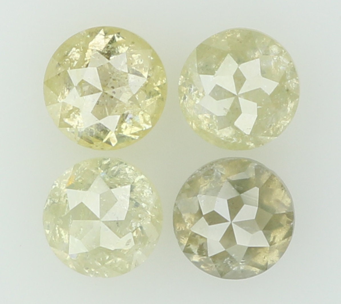 1.02 Ct Natural Loose Diamond Round Rose Cut Diamond Yellow Etsy