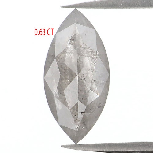 Natural Loose Marquise Salt And Pepper Diamond Grey Color 0.63 CT 9.20 MM Marquise shops Shape Rose Cut Diamond L1072