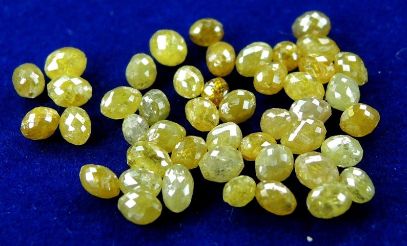Natural loose Diamond Long Drilling Egg Shape Fancy Yellow Color I3 Clarity 1.00 Ct Lot Q56