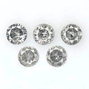 0.73 CT Natural Loose Round Shape Diamond Salt And Pepper Round Cut Diamond 3.25 MM Natural Loose Diamond Round Brilliant Cut Diamond QL1392