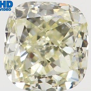 Natural Loose Diamond Cushion Yellow Color SI1 Clarity 3.20 MM 0.18 Ct L6458