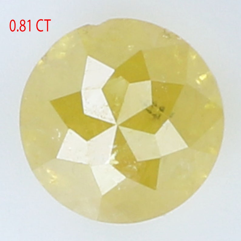 0.81 CT Natural Loose Diamond Round Rose Cut Yellow Color 5.05 MM L9150