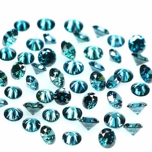 Natural Loose Diamond Round Blue Color SI1 VS1 Clarity 1.00 to 3.00 MM Q32
