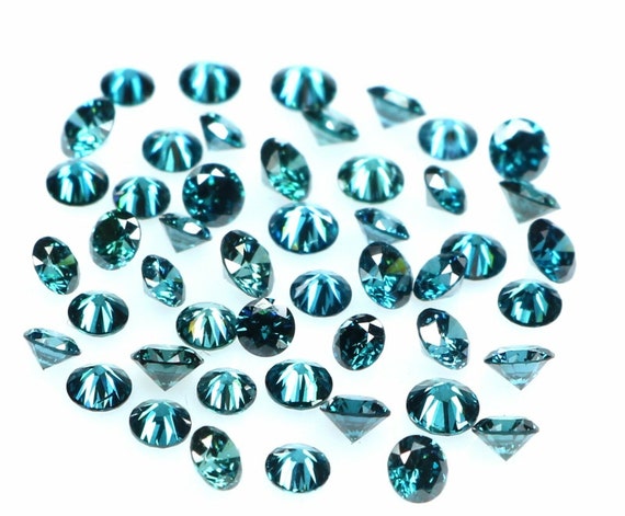 Natural Loose Diamond Round Shape Blue Color SI1 VS1 Clarity Diamond 0.90 to 3.10 MM Natural Round Brilliant Cut Diamond Q32