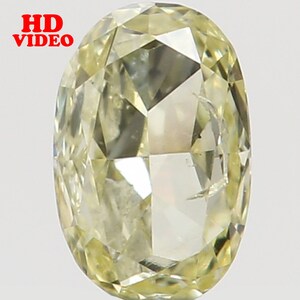 Natural Loose Diamond Oval Yellow Color SI1 Clarity 3.50 MM 0.11 Ct L6533
