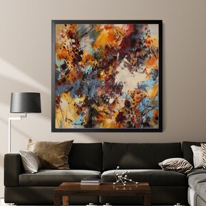 Abstract Painting, Contemporary Bright Canvas Print, Abstract Wall Art, Large Size Painting, Oil Painting, Stretched Canvas Framed Art Decor