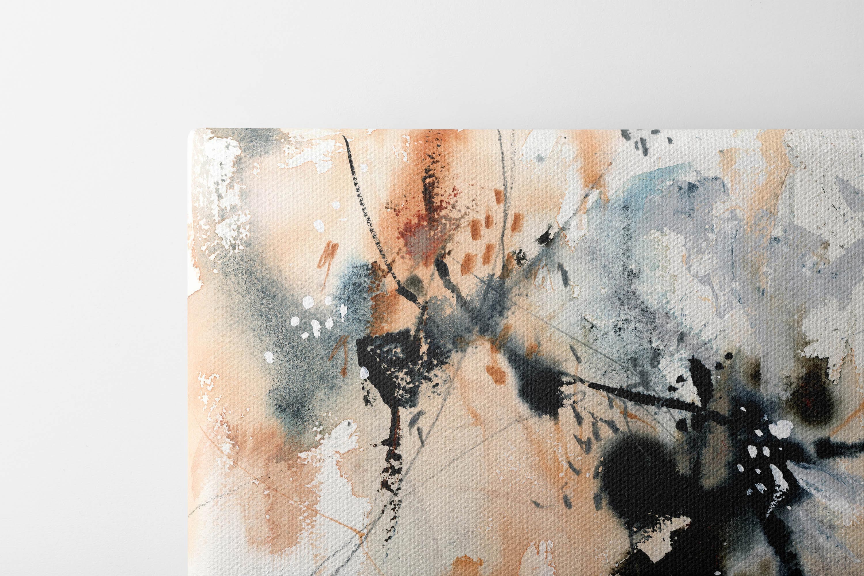 Abstract Art Set of 2 Neutral Colors Abstract Painting Etsy