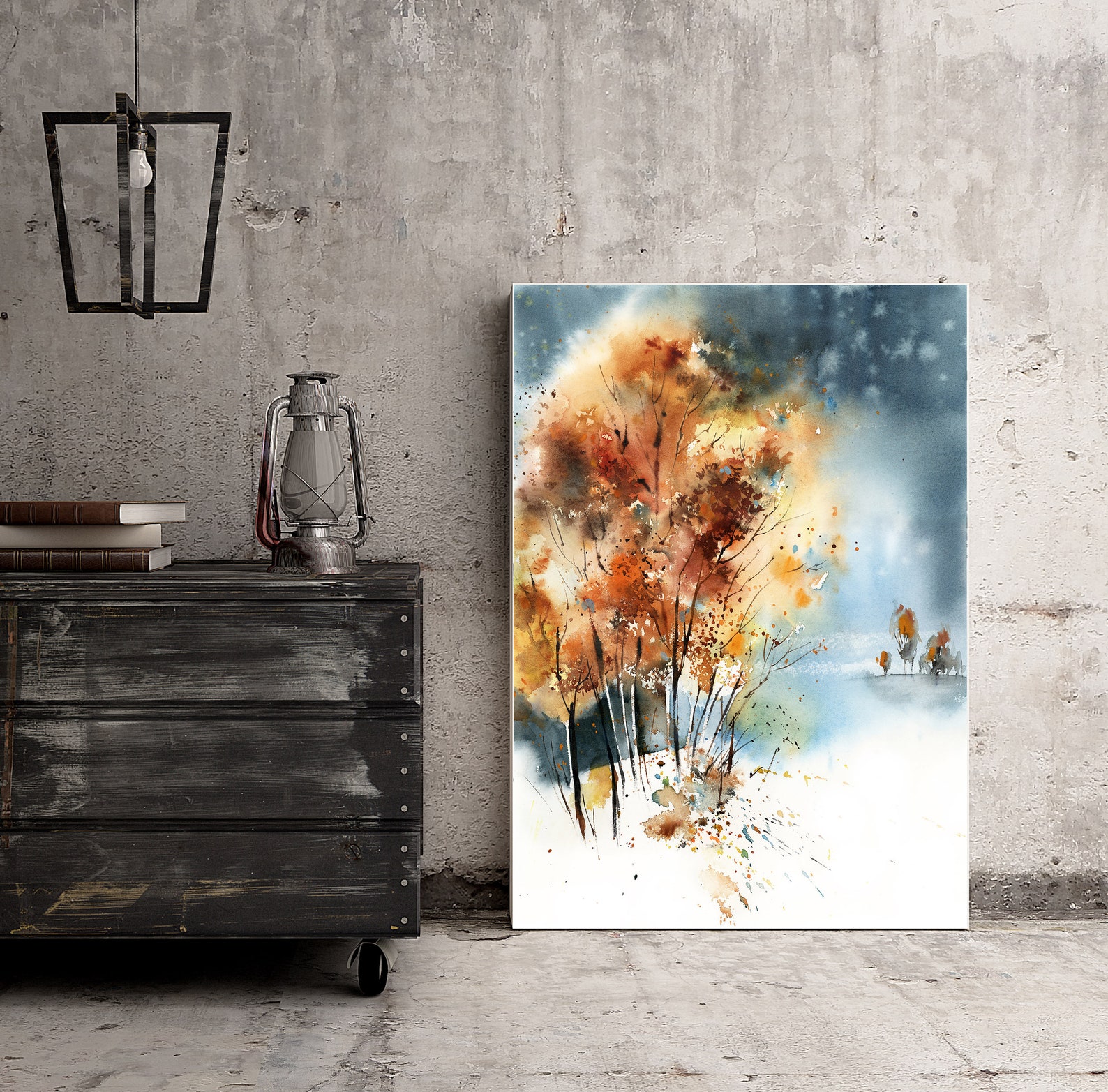 Abstract Tree Painting Canvas Art Print Tree Landscape - Etsy