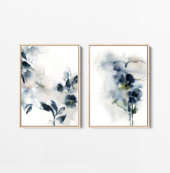 Abstract Botanical Watercolor Painting Print. Nature Inspired - Etsy